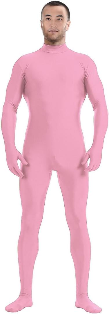 Aniler Men's and Women's Headless Spandex Bodysuit Zentai Jumpsuit Halloween Dress Up Party Cosplay Unitard Body Suit (XX-Large, Pink)