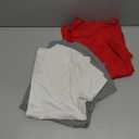 3 Pack Crew Neck T-Shirt Toddler Short Sleeve Solid Color Tees Shirts for Boys Girls, Size XL(Red), M(Grey), L(White)