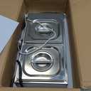 Commercial 2-Tank Chocolate Cheese Melter, 1000W Tempering Melter