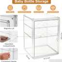 ERTIUANIO Baby Bottle Organizer 3 Tier Acrylic Bottle Storage Organizer container, Clear Plastic Bottle Station Organizers Drawers for Countertop Kitchen Cabinet Vanity, Bathroom, Gifts for New Mom