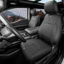 for Ford F150 Seat Covers 2015-2023 2024 2025 2026 (Only Front Seat Covers), Leather Pickup Truck Seat Covers Custom Fit for F-150 XL XLT (Not for Regular Cab) Waterproof Car Accessories Black