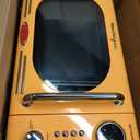 Nostalgia Countertop Microwave Oven with Easy Clean Interior- Retro Microwave with LED Display & Child Lock- Compact 0.7 Cu. Ft Oven With 12 Pre-Programmed Settings for any kitchen-700-Watts-Orange
