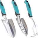 Gardening Hand Tool Set 3 Pack Heavy Gardening Kit with Non-Slip Soft Ergonomic Handle,Lightweight Aluminum Alloy Rust-Proof Tools, Great Garden Gifts for Women Men