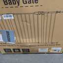 keny 29"-42.5" Baby Gate for Stairs, Auto Close Safety Dog Gate, Pressure Mounted Easy Walk Through Pet Gate for Doorways, Durable Stair Gate, 30" Tall, White
