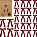 24 Pcs Red Velvet Ribbon Christmas Tree Bows Bow Tree Topper Door Garland Decor Vintage Wreath Bow Velvet Bows Ornaments for Christmas Trees Gifts Party Door Garland Wreath Decor (Burgundy)
