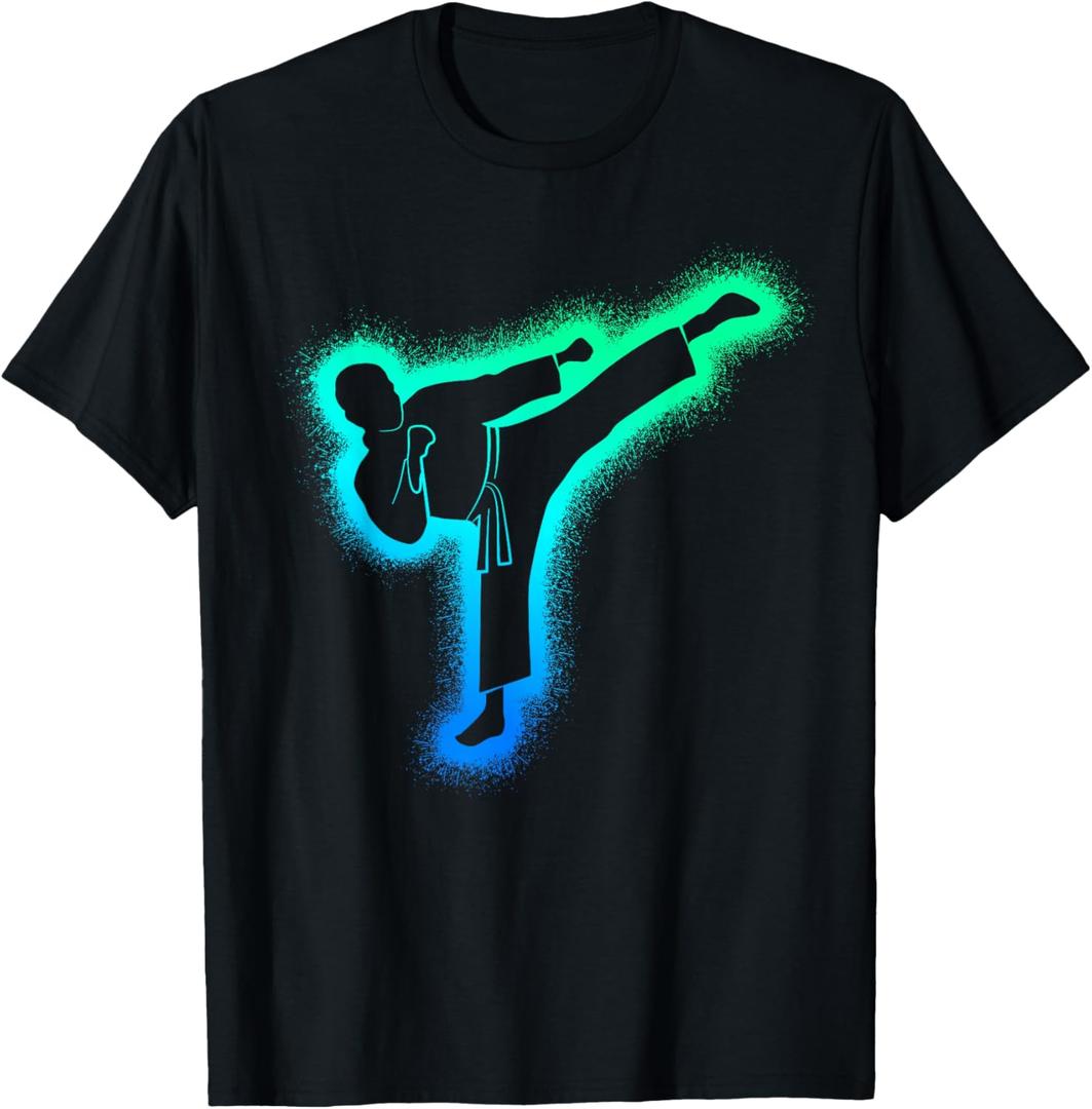 Taekwondo Martial Arts Kids Men Boys Karate T-Shirt, M