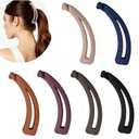 2 x 6 Pieces Banana Hair Clips for Women,Cute Banana Clip for Thin Fine Thick hair,Non Slip Banana Claw Clips (Black,Brown,Cream,Orange,Navy,Carmine)