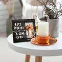 Friends Picture Frame 4"x6" Best Friends Ever,Black Friendship Photo Frame,Tabletop Stand or Wall Hanging(Hooks & Rope),BFF Gifts for Birthday,Christmas,Graduation.(004)