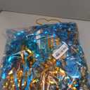 Orange Blue Party Streamers Backdrop - GREATRIL Tinsel Fringe Curtain for Blue Dogs Themed Birthdays Decoration 2 Packs