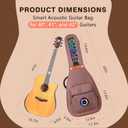40/41/42 Inch Acoustic Guitar Bag Brown, 0.7" Extra Thick Padding