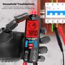 BSIDE Smart Digital Multimeter Tester Rechargeable Electrical Voltmeter Capacitance Diode Continuity Resistance Live Check AC DC Voltage Tester (A1X)