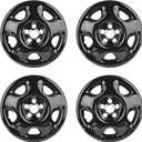 17" Wheel Skins for 2007-2011 Honda CR-V, Glossy Black ABS Wheel Covers, Fits Steel Wheels, Snap-On Rim Covers Replacement for 42700-SWA-A01, Set of 4