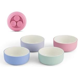 Elk and Friends Kids Porcelain Bowls with Silicone Suction Sleeves | Suitable for Babies/Toddlers | Microwave & Dishwasher Safe | Stay Put Dinnerware | Snack Dishes | 3 Pack