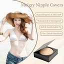 2 x Nipple Covers For Women, 2 Pairs Sticky Pasties bra, Ultra Thin Seamless Sheer Adhesive Silicone Reusable (8cm (Fits A-C Cups), Cocoa)