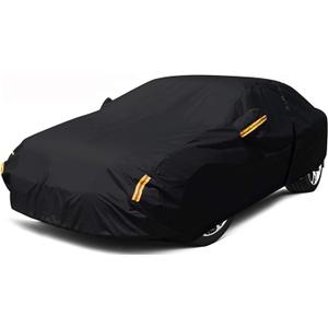 NEVERLAND Sedan Car Cover Waterproof Heavy Duty All Weather Protection Snow Anti-UV Windproof Outdoor Full Car Cover Fit for Automobiles BMW/Mercedes-Benz/Hondafor Car Size:183''L x 70''W x 59''H