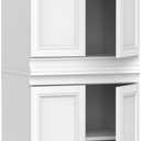 ClosetMaid Modular Storage Pair Set, Wood Closet Organizer, Shaker Style, Add On Accessory for Shelf Units, White, Solid 2-Door Kit