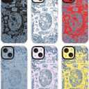 for iPhone 13 & iPhone 14 Case, Blue White Toile Mama Mother’s Day Pattern, Military-Grade Drop Protection, Elegant Vintage TPU Protective Cover with Camera Control for Women Mother's Day