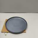 famiware Star Dinnerware Sets, Plates and Bowls Set for 4, 12 Pieces Ribbed Dishes - Chip and Scratch Resistant, Microwave and Dishwasher Safe Tableware, Matte Dark Charcoal