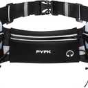 PYFK Running Belt with Water Bottles, Hydration Belt for Men and Women, Water Bottle Holder Running Pouch Water Belt, Fanny Pack Fits 7 inches Phones, Waist pack for Runner Jogging