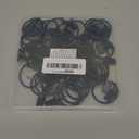 42 Pack Curtain Rings with Clips 1.26" Interior Diameter,Metal Drapery Ring with Clips Compatible with up to 1 inch Drapery Rod,Strong Vintage Decorative Rustproof Drapery Ring with Hooks(Black)