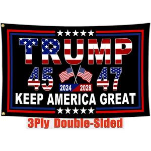 NASIAN 3 Ply Patriotic President 2025 Flags 3x5 Ft Outdoor Double Sided 45th 47th Keep America Great Flags for Outside Yard Bedroom Garden House Decorations Banner