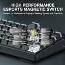 AULA Hero 68 HE 60% Gaming Keyboard Wired, Hall Effect Magnetic Switch Keyboard with 8K Hz Polling Rate, Side Printed PBT Keycaps, RGB Backlit Light Box, Customizable Web Software for PC/Mac Gamers