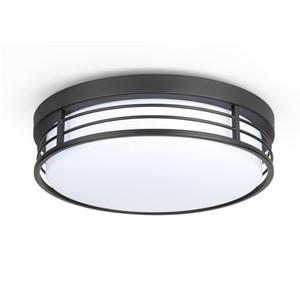 WISBEAM 13 Inch Matte Black Flush Mount Ceiling Light, 23W LED Ceiling Lighting Fixture with 5CCT(2700K/3000K/3500K/4000K/5000K), Dimmable LED Light Fixtures Ceiling Mount for Kitchen Bathroom Hallway