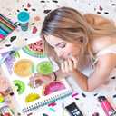 168 Colors Coloring Markers for Artists Coloring Books No Bleeding Water-based Dual Tips Fineliner & Brush Drawing Pens Art Pens for Kids & Adults