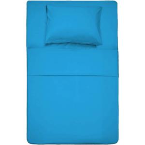 Best Season 1800 Thread Count Microfiber Fade Resistant Bed Sheet Set(1 Flat Sheet,1 Fitted Sheet and 1 Pillow Cases), Twin, Dark Teal