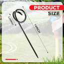 2 Pcs Garden Hose Guide Spike 14 Inch Heavy Duty Metal Hose Support Spike Iron Decorative Garden Stakes Protector to Keeps Flower Beds Plant Yard Lawn