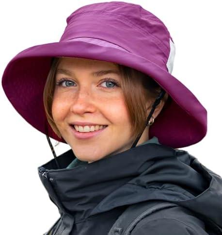 TOP-EX XL/XXL Women’s Wide Brim Bucket Sun Hat with Ponytail Hole UPF 50 Summer Packable Sunhat for Travel Beach Outdoor