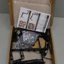 Y&M Window Box Brackets, Heavy Duty Iron Adjustable Planter Flower Box Brackets for Railings, Perfect for Balconies, Fences, and Gardens4 Packs (4p)