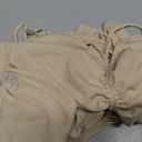 BEAGIMEG Women's Sexy Bodycon Long Sleeves Flared Sleeves One Shoulder Side Split Ruched Club Party Mini Dress (Medium, Khaki)