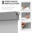 Joydeco No Drill Blackout Shades, Free-Stop Cordless Roller Shades, UV Protection, Thermal Insulated Blinds for Indoor Windows, Easy Install Window Blinds for Home and Office (Grey, 34" W X 75" H)