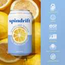 Spindrift Sparkling Water, Lemon Flavored, Made with Real Squeezed Fruit, 12 Fl Oz Cans, Pack of 24 (Only 3 Calories per Can) (EXP 03/01/27)