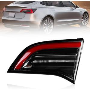 1077402-00-G Helogan Inner Tail Light Compatible with 2017-2021 Tesla Model 3, Brake Rear Lamp Replace 1077402-00-F 1077402-00-E 1077402-00-B (Right Passenger Side, 3 Pins) : Automotive