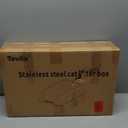 Stainless Steel Litter Box with High Sides, XL High Sided Cat Litter Pan, Open Top Extra Large Metal Cat Litter Box, Non-Stick, Odor Free, Leakproof, Scoop Included, Gray