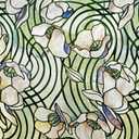 Window Privacy Film, 3D Stained Glass Window Film, 23.6x35.4in | Decorative Window Privacy Film for Bathroom, Front Door, Home, Sun Blocking Heat Control, Static Cling, Dancing Plant
