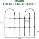 Garden Fence No Dig Fence Decorative Fences,35in(L)× 35in(H) PE Coated Steel Fencing,Rustproof Metal Wire Garden Fence Border for Garden & Patio Landscaping 1 Pack