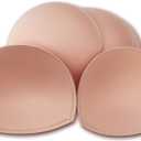 WMugthome 3 Pair Sewn Bra Pads Inserts for Women's Sports Yoga Bra to Hide Nipples or Bra Inserts Push Up