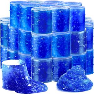 48 Pack Blue Galaxy Star Slime kit,Party Favor for Kids Girls & Boys,Non Sticky, Stress & Anxiety Relief, Wet, Super Soft Sludge Toy,Birthday Gifts for Kids Girl and Boys