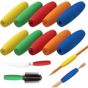 10 Pcs Foam Tubing for Handle Grip, 5 Colors Anti-Slip Foam Grip Tubing for Utensils, No Cutting Required, for a Variety of Daily Utensils