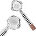 IKAPE 54mm Bottomless Naked Portafilter, Suitable for 54mm Breville Barista Series BES870/880 Machine & Solis Barista Machines (Included 18g Capacity Filter Basket) (Silver)