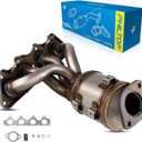 PHILTOP Converter Direct Fits Accent 2012-2017 1.6L, Rio 2012-2014 1.6L, Soul 1.6L, 2.0L, Veloster 1.6L, Stainless Steel Shell 673-891 Inlet/Outlet Catalyst (EPA Complaint)