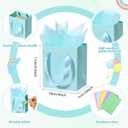 Tenare 12 Pcs Small Gift Bags Mini Paper Bags Bulk Tiny with Handle Tissue for Jewelry Gift Wrapping Happy Mother's Father's Day Birthday Graduation Party Supply(4 * 2.75 * 4.5inch,Pastel)