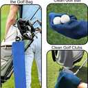 DYJYBMY The Best Dads Get Promoted to Grandpa Golf Towel with Clip Golf Ball Towel for Golf Course Exercise, Golf Gift for Men, Birthday Gifts for Golf Fan, Retired Gifts for Coworker