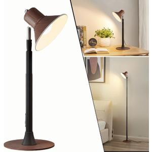 Dimmable LED Table Lamp with USB Port, Adjustable Height 45-145cm, 3 Color Temperatures, Rotatable for Reading and Floor Use, Metal Base, Ideal for Dining Table and Home Office