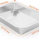 onlyfire Stainless Steel Baking Pan Barbeque Grilling Pan for Baking Breads, Grilling Chicken, Vegetables, 12.4" X 8.5" X 1.9"