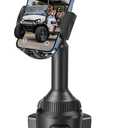 Golf Cart Phone Holder Mount, Golf Cart Accessories Universal Cup Phone Holder Mount for All 4.7-6.8" Cell Phones, Fit EZGO Club Car Yamaha, Car, Truck, Golf Gifts for Men, Women