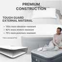 SleepLux Twin Air Mattress | Supersoft Snugable Top, Extra Durable Tough Guard with Built-in Pillow | Raised 18" Airbed with Built in Pump + USB Charger (69086E) , Grey